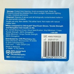 CVS Health Durable Nitrile Exam Gloves Size LARGE 50 Disposable Non-Sterile