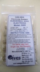 BAG OF 10 IVES EEG SWE 27 GAUGE X 13mm NEEDLE & 5cm SUBDERMAL WIRE ELECTRODE