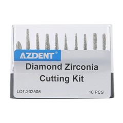 Kit de fresas dentales de diamante corte de zirconia FG 1.6mm alta velocidad
