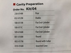 MDT Dental Cavity Preparation Kit #4 8-FG Diamond Burs & autoclavable