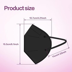 Unisex Adult 50 Pack KN95 Safety Masks – Lightweight 5-Layer Filtration