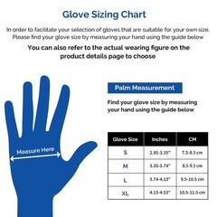 4 Mil Medical Grade Blue Nitrile Exam Latex Free Gloves S/M/L/XL
