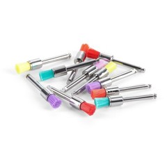 100pcs/Box Dental Polishing Prophy Brush Bowl Flat Type Polisher Colorful Nylon