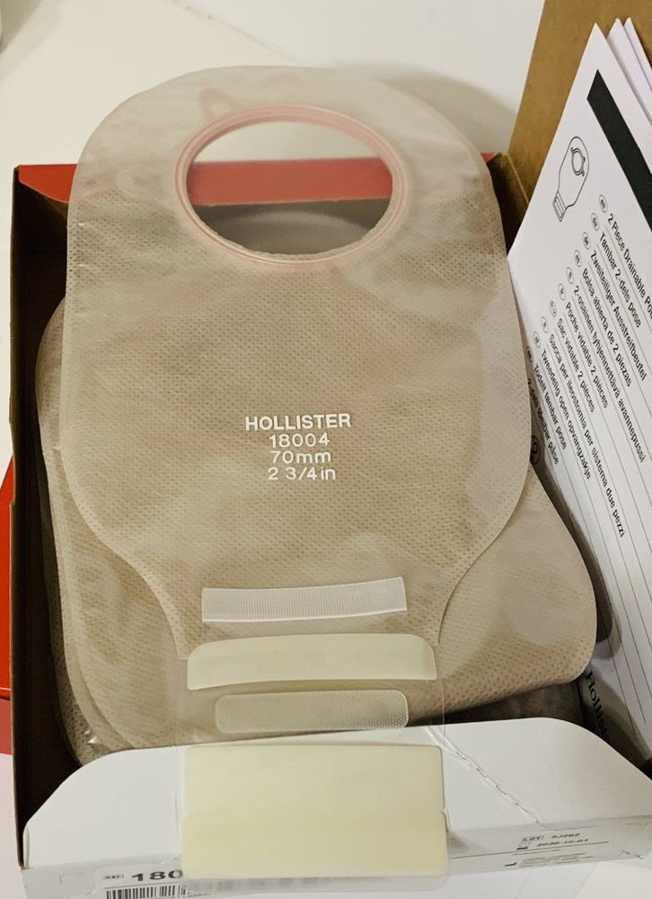 Hollister 18004 New Image 2-Pc Ostomy Pouches 2-3/4″ 1BX/10EA Exp2030/10 FRESH