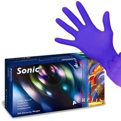 SMALL Aurelia Sonic 300 Blue Nitrile Powder Free Examination Gloves 300/box