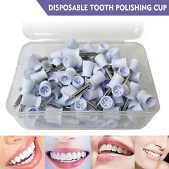 Dental Nylon Bristle Rubber Latch Flat Prophy Cups Polishing Brushes Prophylaxis