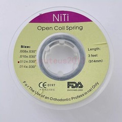 Dental Orthodontic Niti Open Coil Spring Spool Dia.012 *030 ” inch 914mm 1 Roll