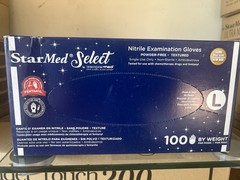 5 Boxes 100 Count Starmed Blue Nitrile Exam Gloves Powder Free Large 500 Total