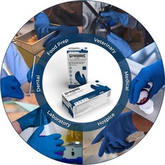 AMMEX GLOVEPLUS HD Medical Blue Latex Gloves, Box of 50, 13 mil, Size XLarge,…
