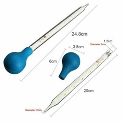 10ml Glass Graduated Dropper Pipette+(2 Pk) 8″ Glass Stirring Rod Lab Equipment