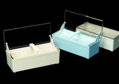 BLUE GERMICIDE TRAY FOR THE COLD STERILIZATION OF DENTAL TATTOO MEDICAL TOOLS