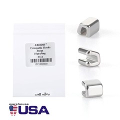 AZDENT Dental Orthodontics Bondable Lingual Buttons/Crimpable Hooks Split Stops