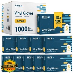 Ridex Clear Vinyl Gloves Small 1000 Count
