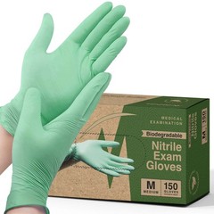 FifthPulse Biodegradable Nitrile Gloves Medium 150 Count Powder~Free Food Safe