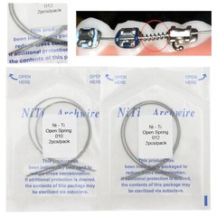 Dental Orthodontic Niti Open Closed Coil Spring Arch Wire 010 012 6/9/12mm 180mm