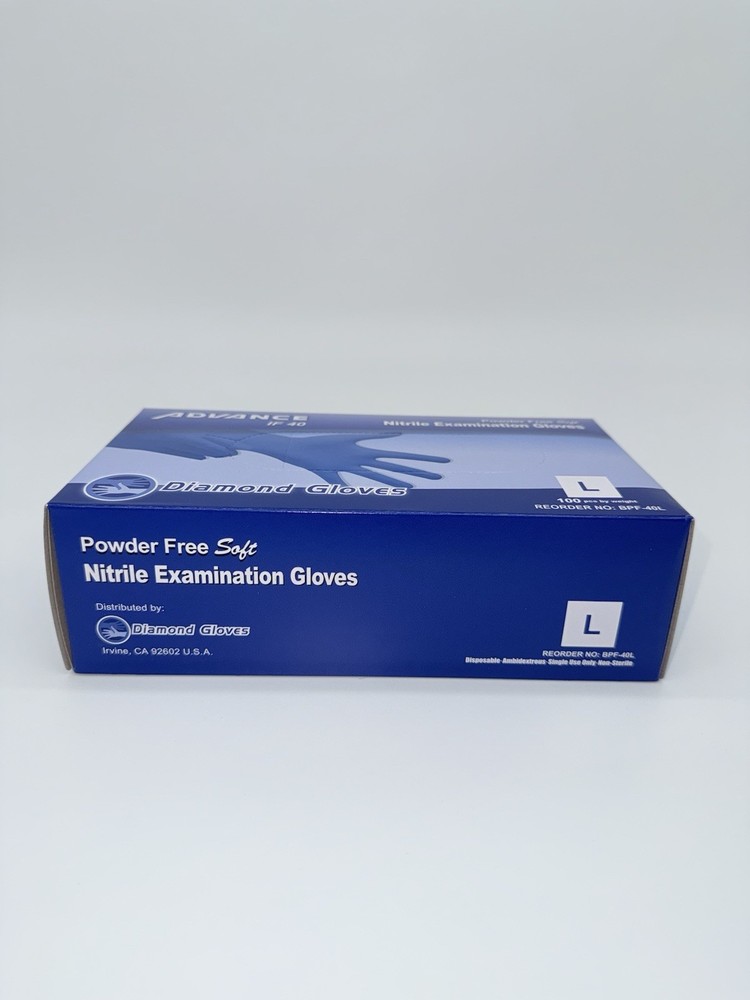 Nitrile Gloves Diamond Gloves Advance IF40 Soft Nitrile – 1 (Box of 100) L