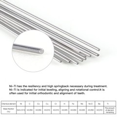 AZDENT Dental Ortho Super Elastic Niti Arch Wire Round /Natural Stainless Steel