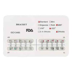 Dental Orthodontic Brackets Braces Mini Standard Roth MBT.022/.018 Hooks 3/3-4-5