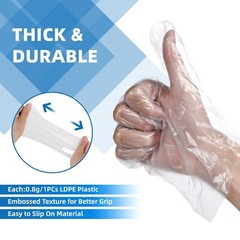 Food Prep Gloves Plastic Food Safe Gloves Food Handling One Size Fits Most Poly