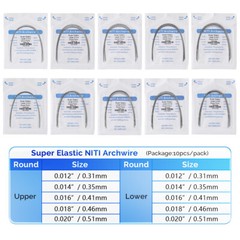 AZDENT Dental Orthodontic Super Elastic NITI Arch Wire Round Ovoid/Nature Form