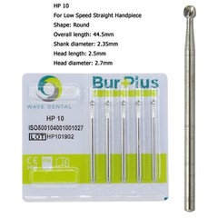 Wave Dental HP Carbide Round Burs Low Speed Surgical Burs 44.5mm HP 2 4 6 8 10
