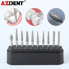 Kit de fresas dentales de diamante corte de zirconia FG 1.6mm alta velocidad