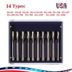 Dental Round Carbide Burs Drill Tungsten Steel For High/ Low Speed Handpiece