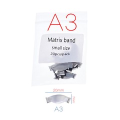 Dental Saddle Contoured Metal Matrices Matrix Band 6 Sizes / Springclip
