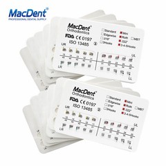 MacDent Dental Orthodontic Brackets Mini Standard Edgewise Roth MBT 018 022
