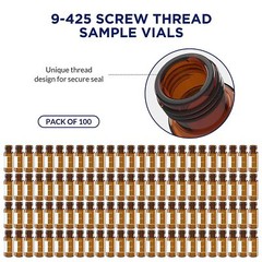 3000x 2ml Autosampler Amber/Clear Glass Vials 9-425 Pre-slit Thread Caps HPLC GC