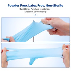 1000 3.5 Mil Blue Nitrile Disposable Exam Gloves Powder & Latex Free[XS-XL Size]