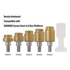Locator abutment Fits Zimmer Biomet TSV 4.5mm internal hex connection implants