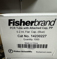 Fisherbrand PCR Tubes 0.2mL Attached Cap Blue 1000 Count 14230227