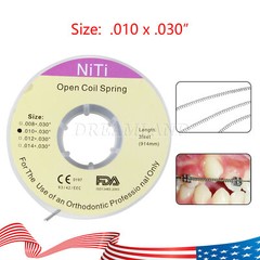 10 Roll Dental Orthodontic Niti Open Coil Spring Spool Dia.010 *030 ” inch 914mm