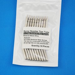 Metal Dental Air Water Syringe 3 Way Autoclavable Nozzles (Bag of 10) Reusable