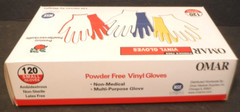 120-Small Omar Disposable Powder Free Vinyl Gloves Premium Food Service Quality