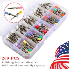 200Pcs/Box Dental Nylon Materials Closure Flat Polishing Prophylaxis Brushes USA