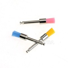 100pcs Dental Prophy Polishing Brushes Polisher Flat Type Colorful Nylon