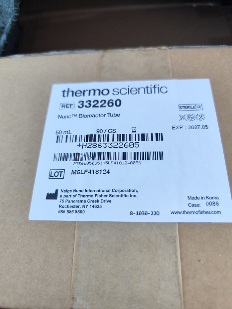 Thermo Scientific 332260, Nunc™ bioreactor tubes, 90/case, Sterile,05-2027