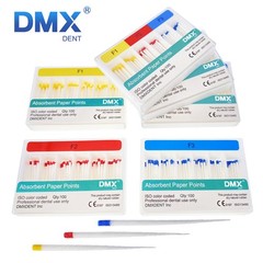 1-100Packs Dental Absorbent Paper Points F1 F2 F3 Root Canal Endodontic DMXDENT
