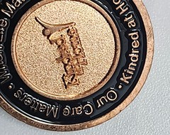 Vintage Kindred at Home Challenge Coin, Corporate Employee Recognition Medal