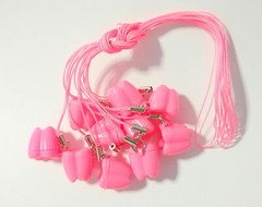 Dental Milk Teeth Holder Box Plastic Necklace Tooth Shape Baby Kid Toy 10Pc/Pack