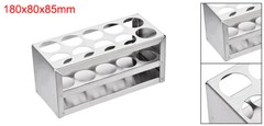 30 Holes 3 Layer Stainless Steel Test Tube Holder Rack for 26-29.5mm Tubes