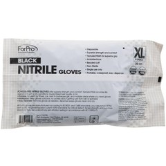 X Large Black Nitrile Gloves 30 Count Disposable Food Safe Chemical Resistant