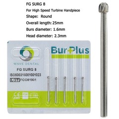 WAVE Dental Round Surgical Burs Carbide Bur High Speed Long FG / FG SURG 2 4 6 8