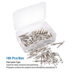 Dental Nylon Bristle Rubber Latch Flat Prophy Cups Polishing Brushes Prophylaxis