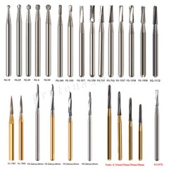 USA Dental Carbide Burs FG Round 19mm/Surgical Burs 25mm 40 Types For High Speed