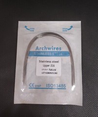 Dental Orthodontic Arcos Stainless Steel Arch Wires Round Wires Nature 10pc/pack
