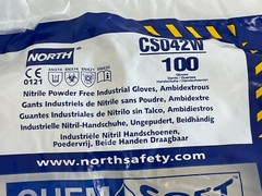 U10: Pack of 100 North Chemsoft CS042W Gloves Size 9 Large