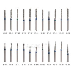 1000pcs AZDENT Dental Diamond Burs For High Speed Handpiece Friction Grip Burs